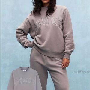 PARKE monogram, varsity Mock neck STONE XXL SOLD